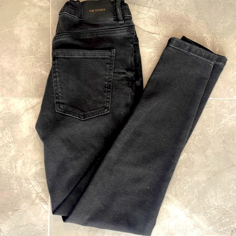 Skinny Black Jeans, for Girls Size:10
